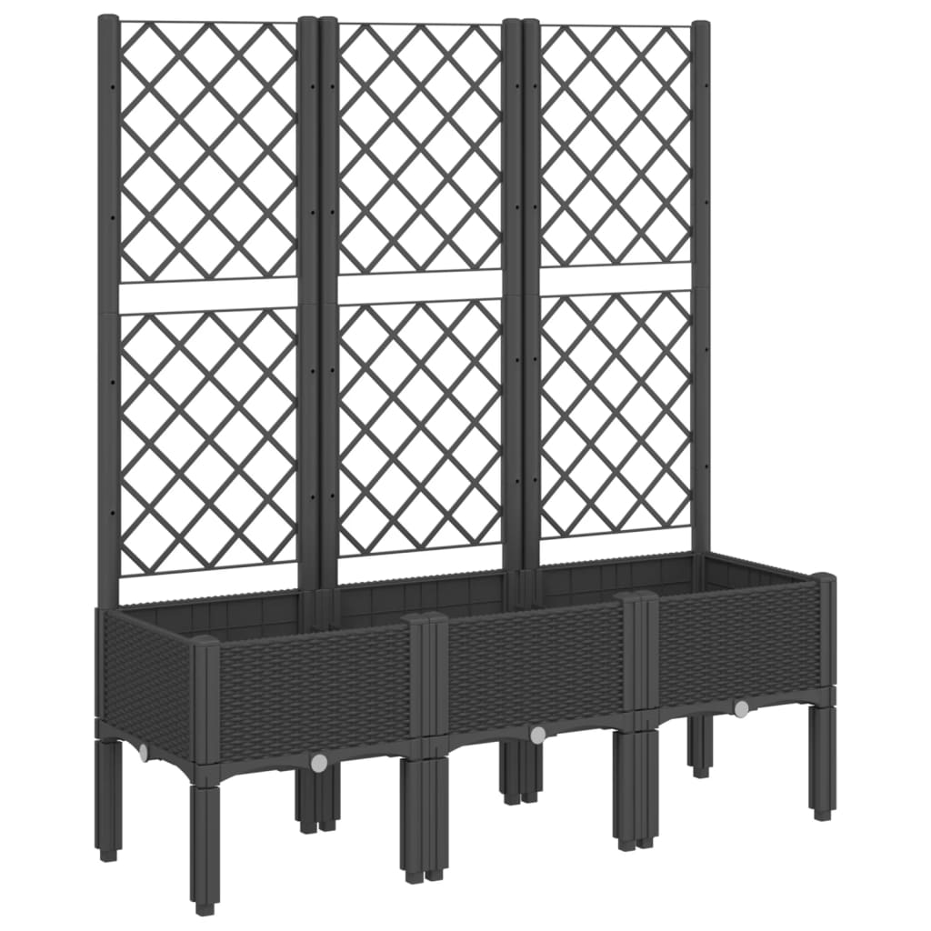 Vidaxx Plannet mit Lattenrost 120x40x142 cm Polypropylen schwarz