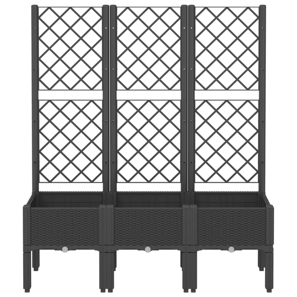 Vidaxx Plannet mit Lattenrost 120x40x142 cm Polypropylen schwarz
