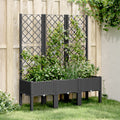 Vidaxx Plannet mit Lattenrost 120x40x142 cm Polypropylen schwarz