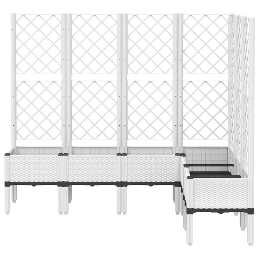 VIDAXL -Pflanzmaschine mit Rankgitter 160x120x142 cm Polypropylen weiß