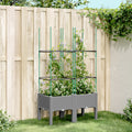 VIDAXL - Planingbox mit Lattenrost 80x40x142,5 cm Polypropylen hellgrau