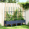 VIDAXL -Planzer mit Latwerk 160 x 40 x 142,5 cm Polypropengrau