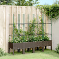 VIDAXL - Pflanzkasten mit Lattenrost 160x40x142,5 cm Polypropylen braun