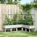 VIDAXL -Planzer mit Latwerk 160x120x142,5 cm Polypropylen weiß