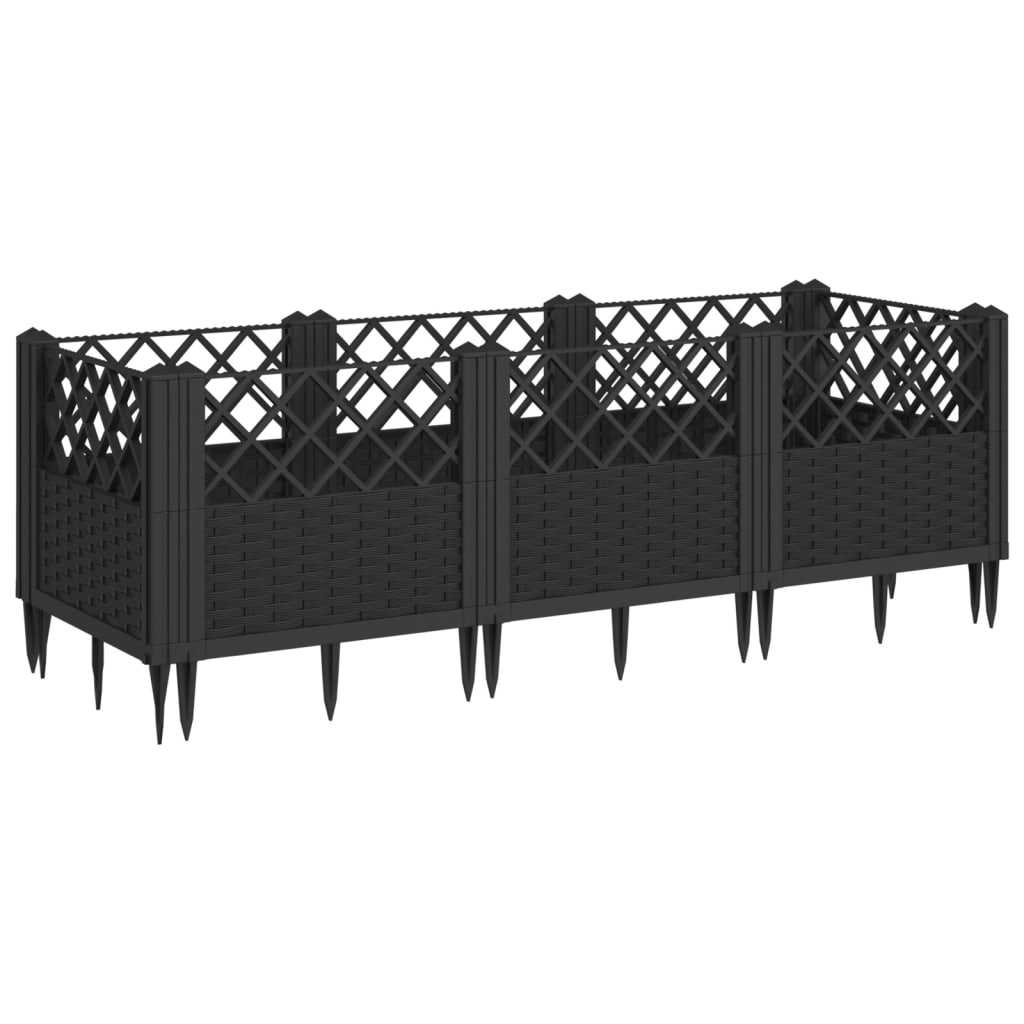 VIDAXL - Planbox mit Markern 123,5 x 43,5 x 43,5 cm Polypropylen schwarz