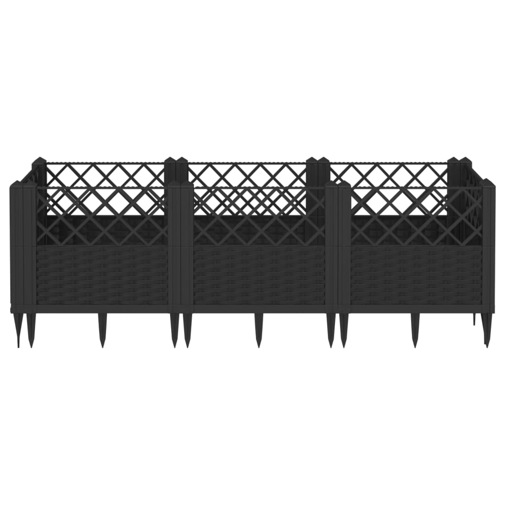 VIDAXL - Planbox mit Markern 123,5 x 43,5 x 43,5 cm Polypropylen schwarz