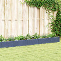 Vidaxl plantenbak met pinnen 362,5x42,5x28,5 cm polypropeen blauwgrijs