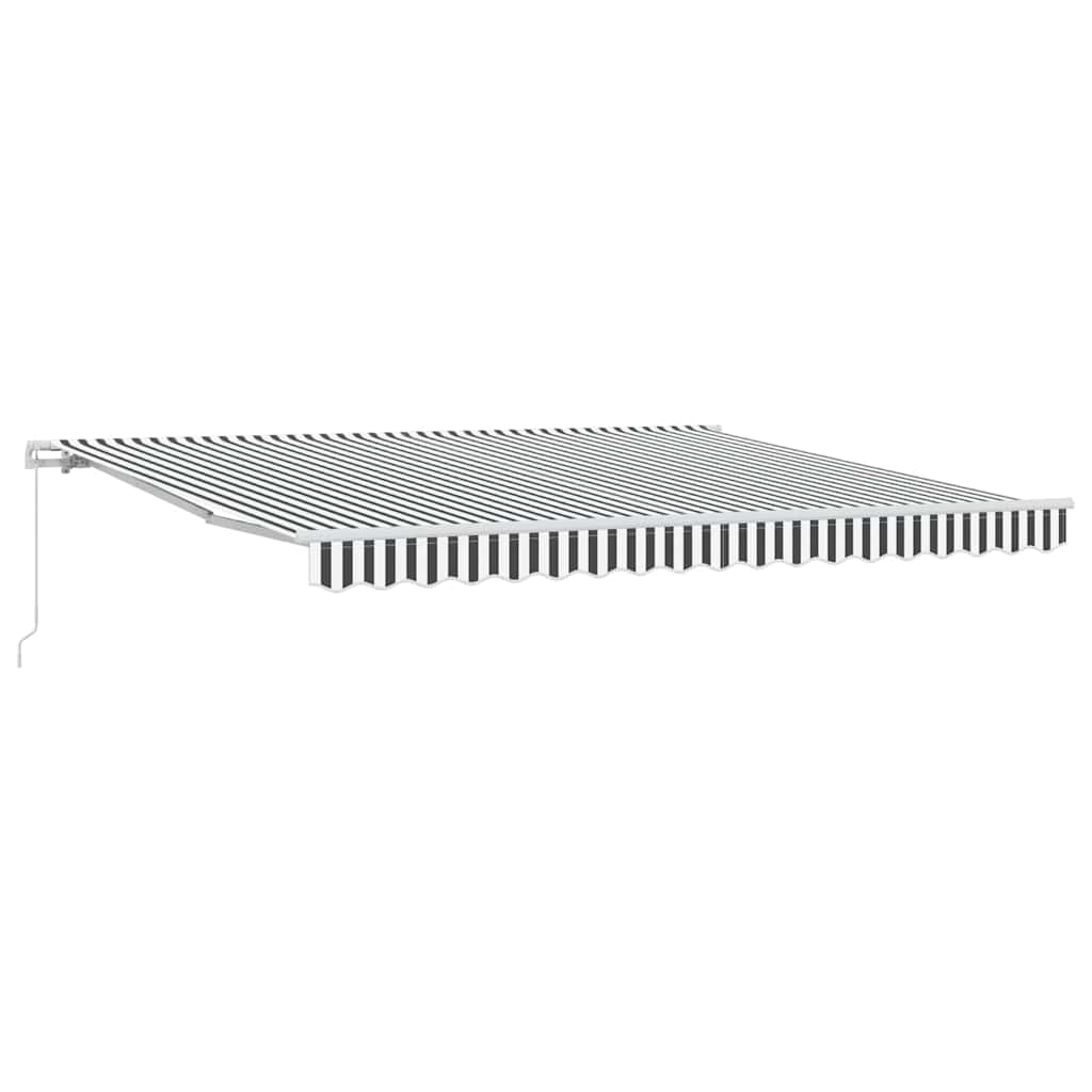 Vidaxl luifel handmatig uittrekbaar 400x300 cm antraciet en wit