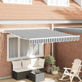 Vidaxl luifel handmatig uittrekbaar 300x250 cm antraciet en wit