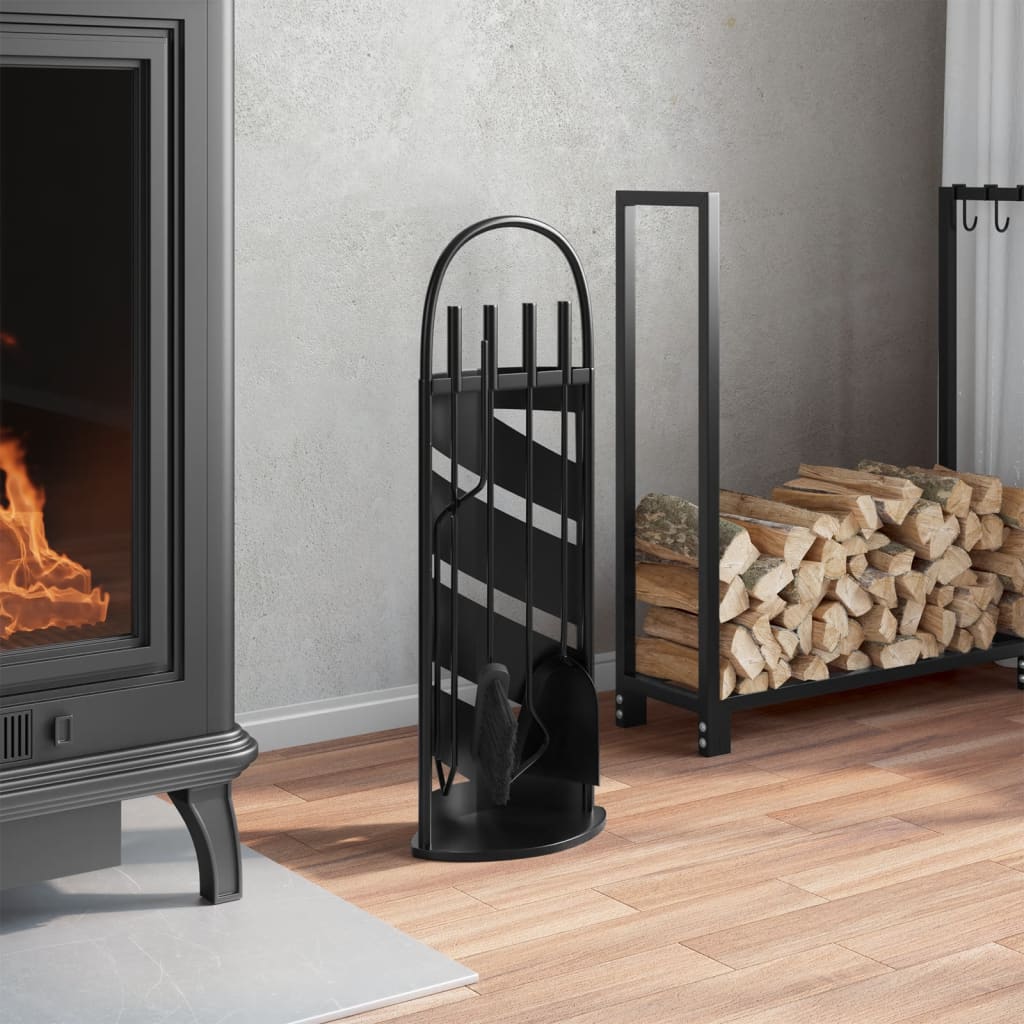 VidaXL 5-teiliges Kamin-Set 23x15x66 cm Stahl