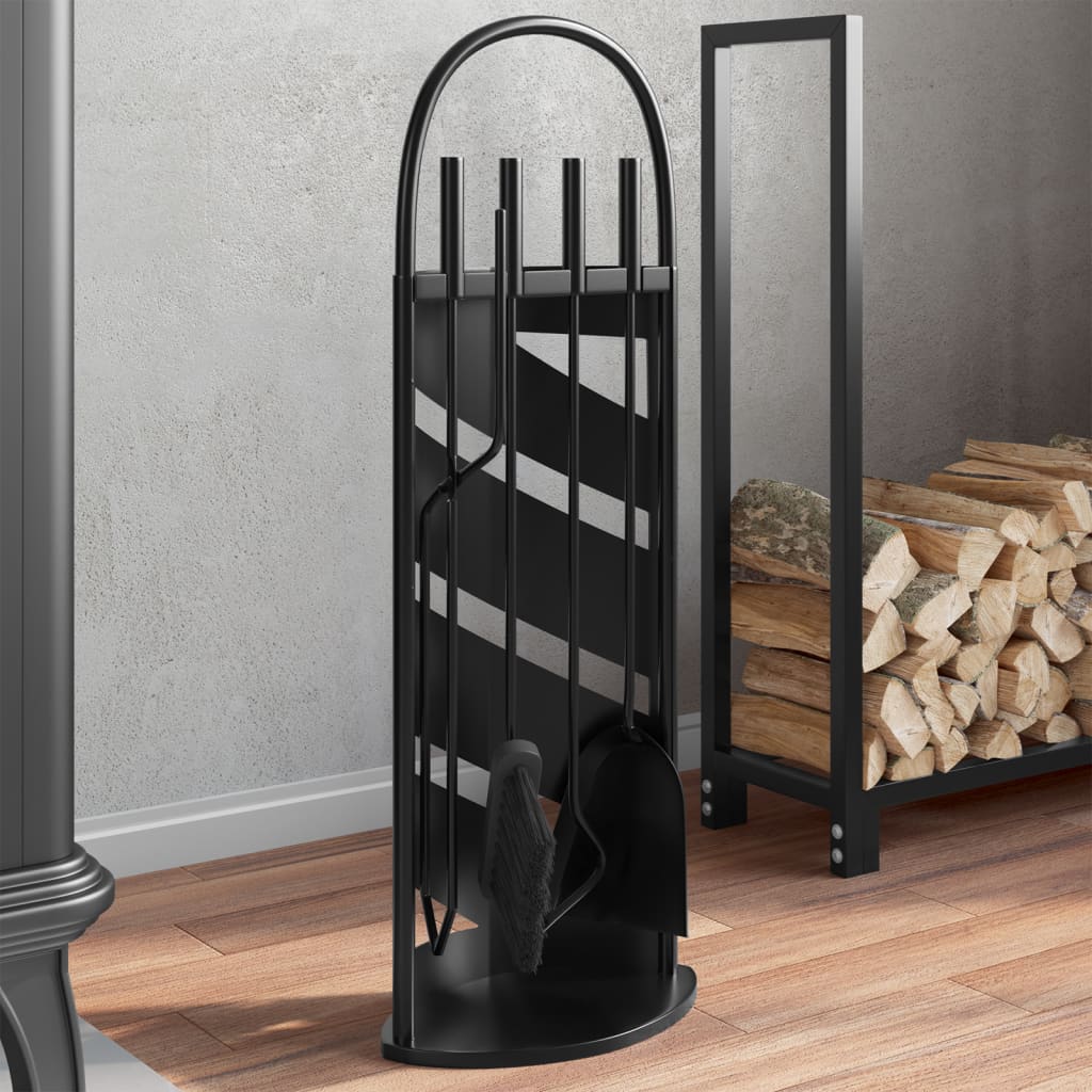 VidaXL 5-teiliges Kamin-Set 23x15x66 cm Stahl