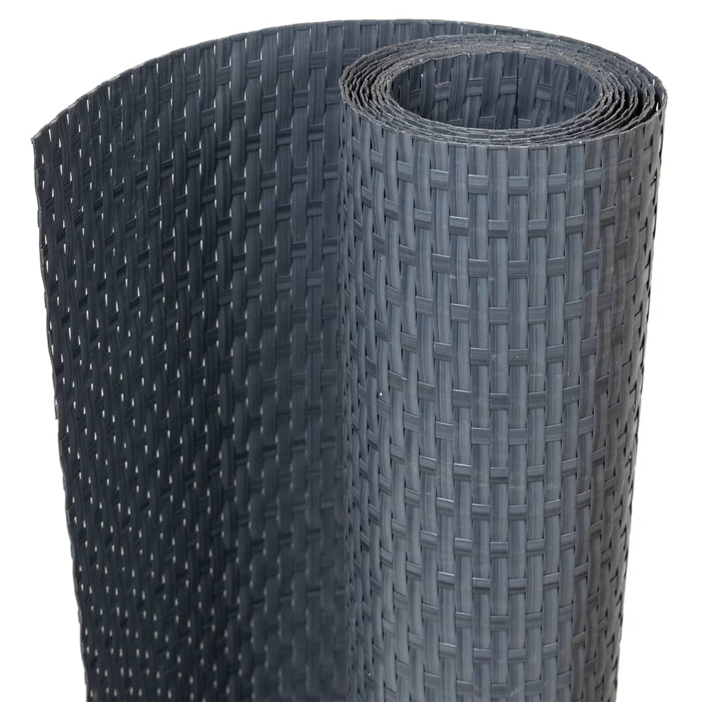 VidaXL Balkonsichtschutz 400x80 cm Polyrattan Anthrazit