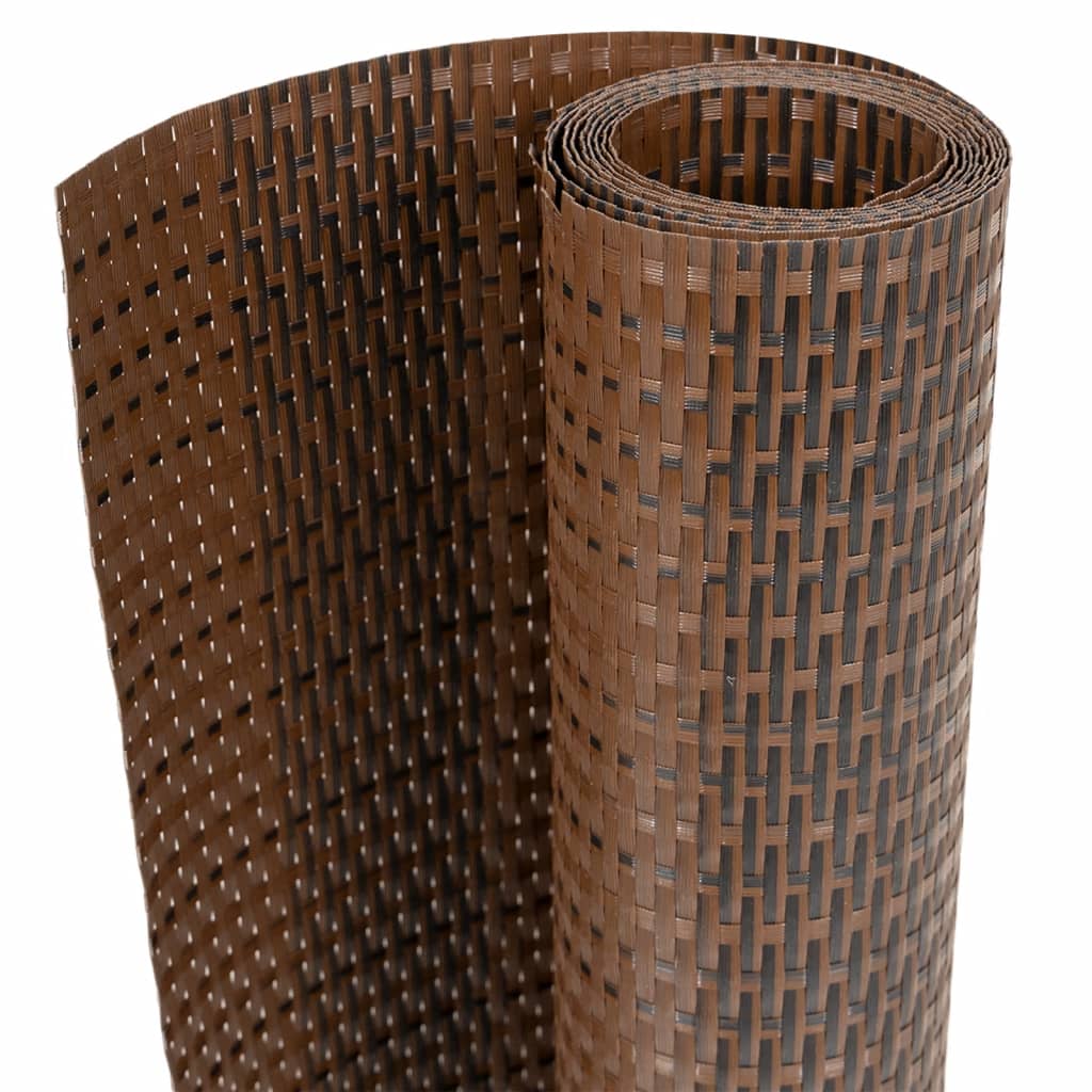 VidaXL Balkon-Sichtschutz 400x80 cm Polyrattan Braun und Schwarz