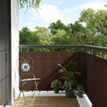 VidaXL Balkonvorleger 1000x80 cm Polyrattan Braun und Schwarz