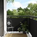 VidaXL Balkonsichtschutz 600x80 cm Polyrattan Schwarz