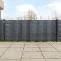 Vidaxl balkonschermen 10 st 255x19 cm poly rattan antracietkleurig