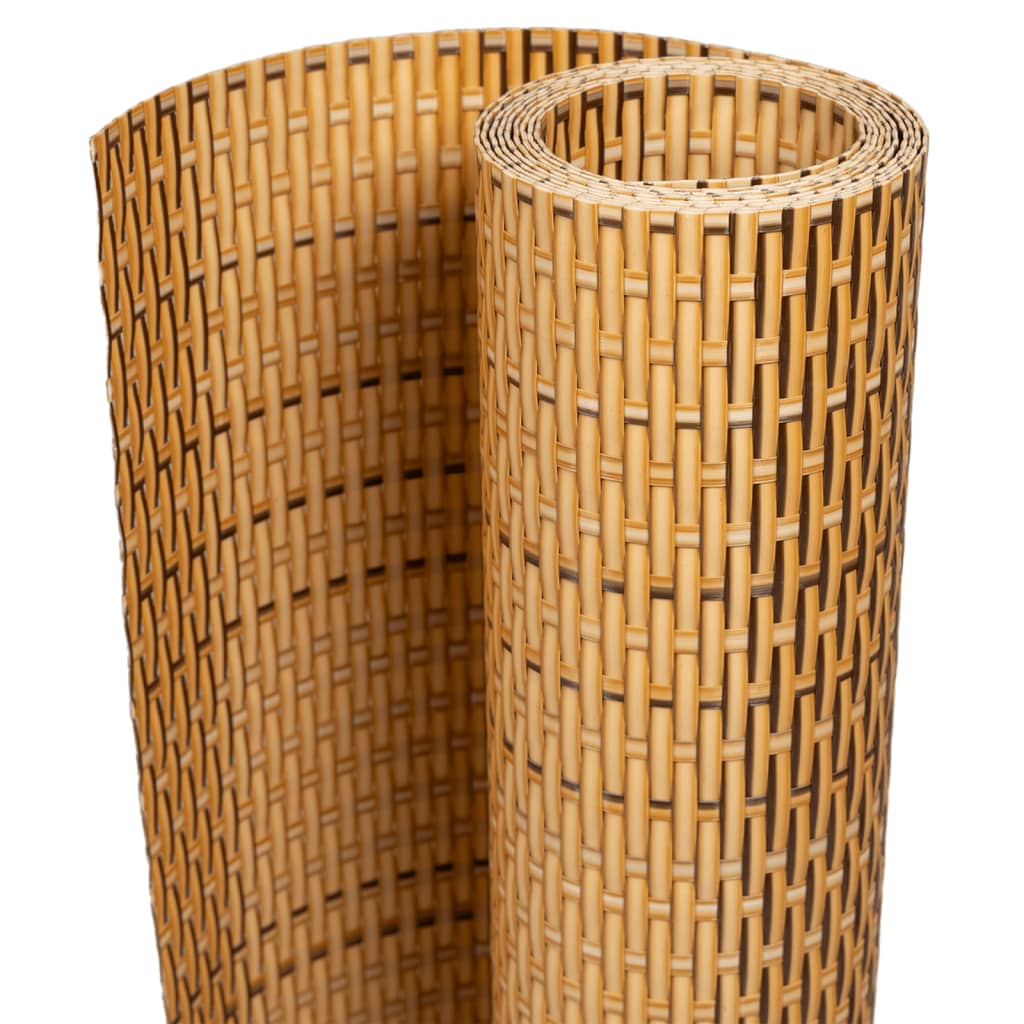 VidaXL Balkon-Sichtschutzwände, 10 Stück, 255 x 19 cm, Polyrattan, hellbraun