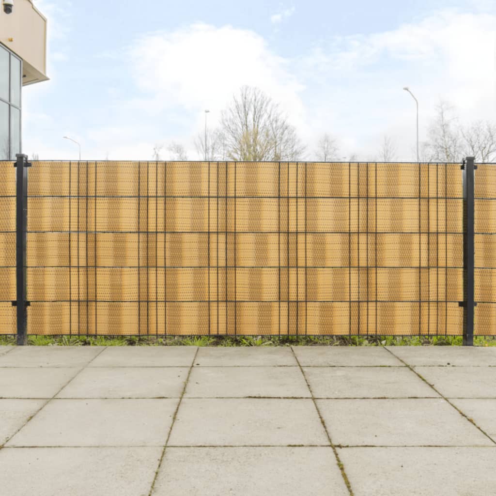 VidaXL Balkon-Sichtschutzwände, 10 Stück, 255 x 19 cm, Polyrattan, hellbraun