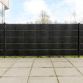 VidaXL Balkon-Sichtschutz, 5-teilig, 255 x 19 cm, Polyrattan, schwarz