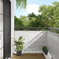 VidaXL Balkon-Sichtschutz 90x500 cm 100% Oxford-Polyester Hellgrau