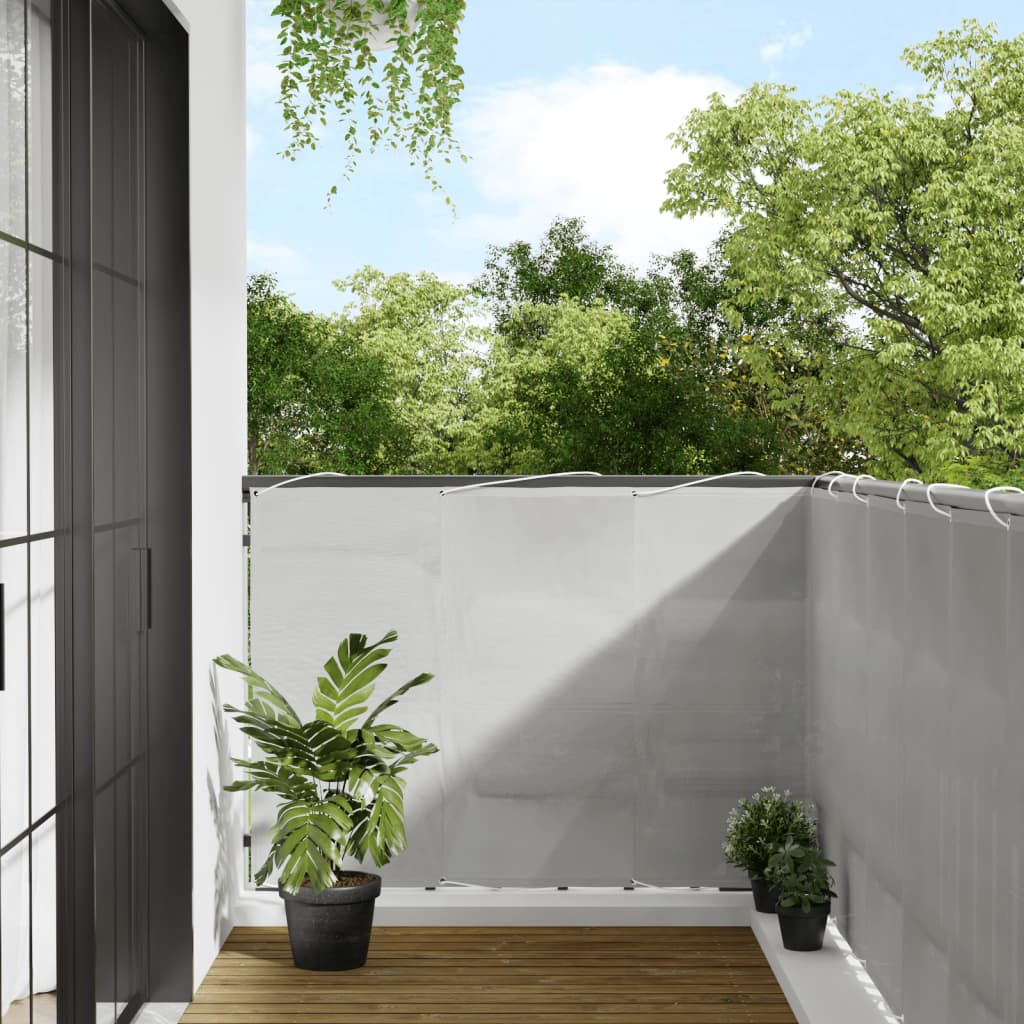 VidaXL Balkon-Sichtschutz 120 x 500 cm, 100 % Oxford-Polyester, Hellgrau