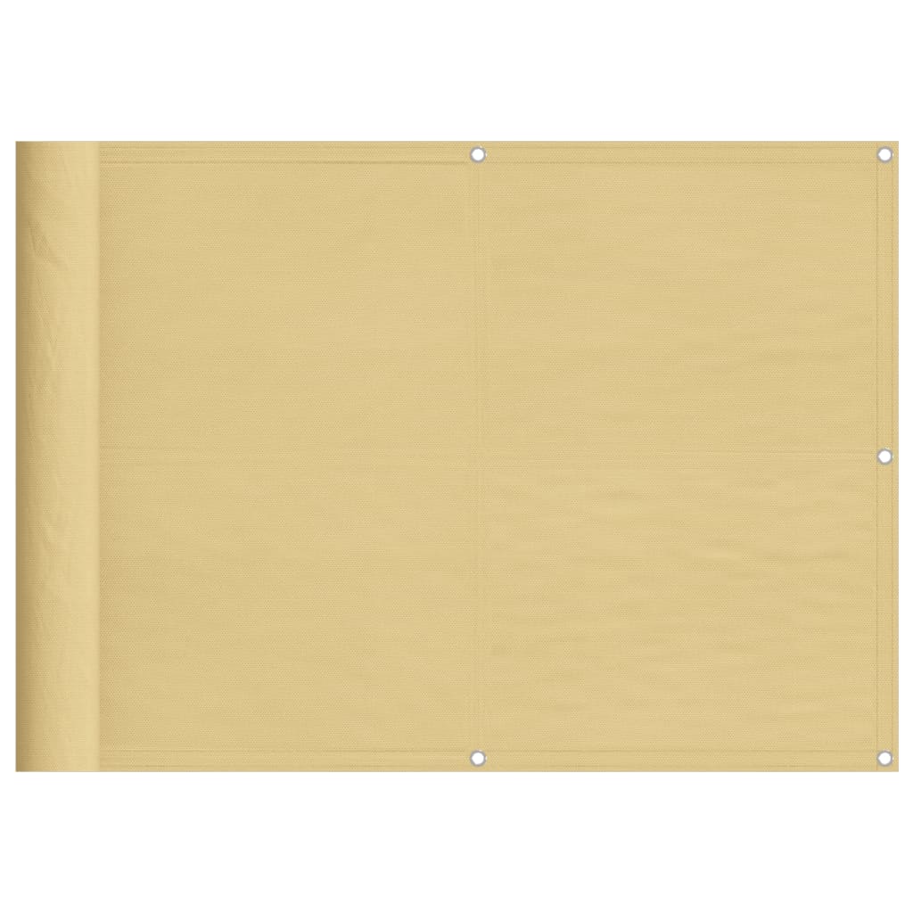Vidaxl balkonscherm 75x700 cm 100% oxford polyester zandkleurig