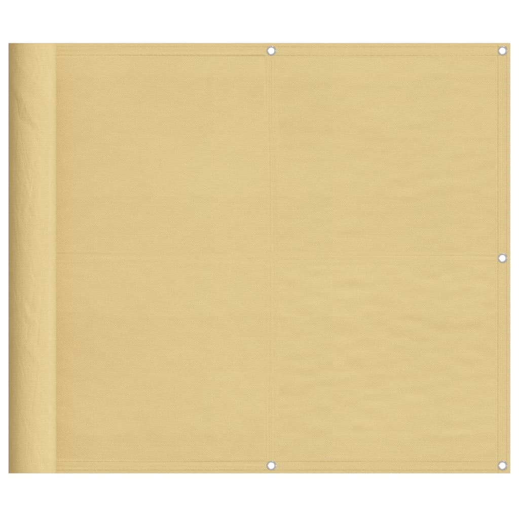 Vidaxl balkonscherm 90x1000 cm 100% oxford polyester zandkleurig
