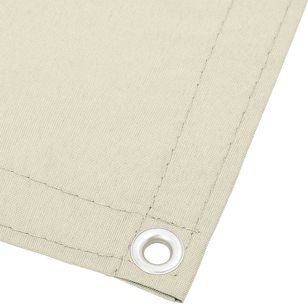 Vidaxl balkonscherm 75x1000 cm 100% oxford polyester crèmekleurig