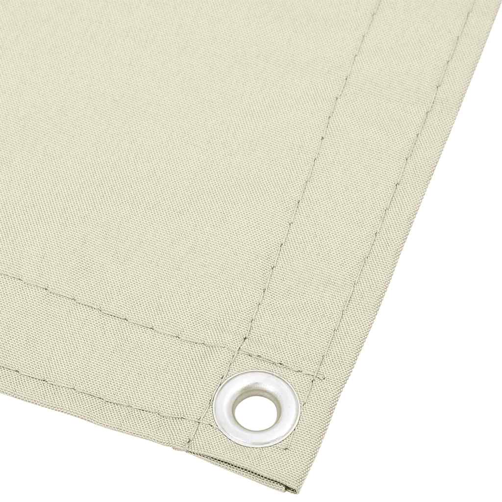 VidaXL Balkon-Sichtschutz 120 x 1000 cm, 100 % Oxford-Polyester, cremefarben