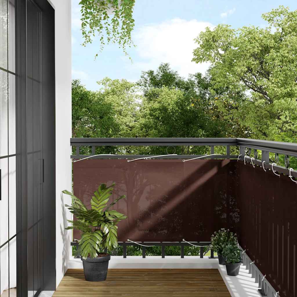 VidaXL Balkon-Sichtschutz 75x700 cm 100% Oxford-Polyester Braun