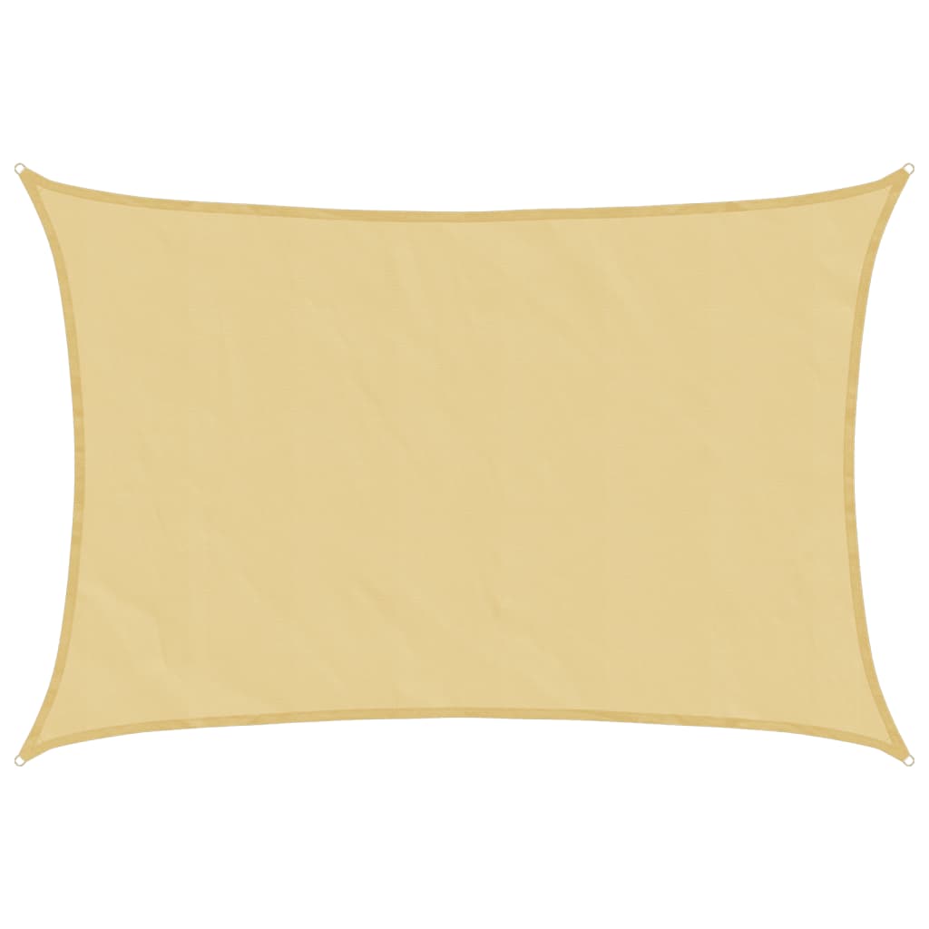 Vidaxl zonnezeil 5x4 m 100% polyester oxford zandkleurig