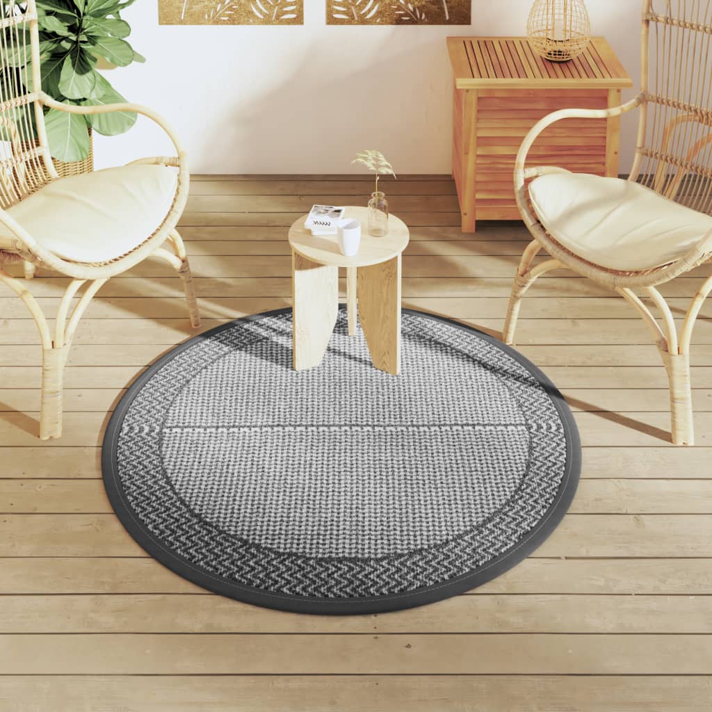 VidaXL Outdoor-Teppich Arakil ø120 cm PP grau