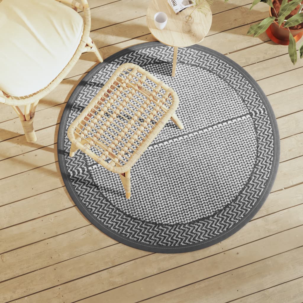 VidaXL Outdoor-Teppich Arakil ø120 cm PP grau