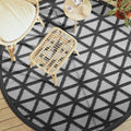 VidaXL Outdoor-Teppich Arakil ø 200 cm Polypropylen Schwarz