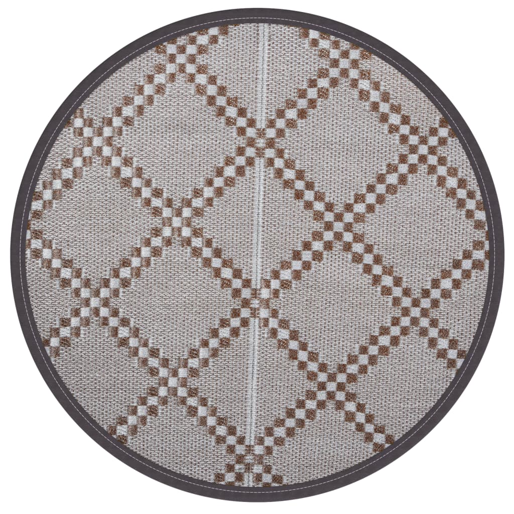VidaXL Outdoor-Teppich Arakil ø200 cm Polypropylen braun