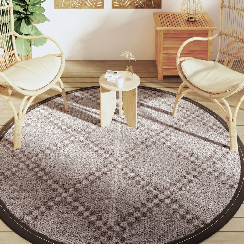 VidaXL Outdoor-Teppich Arakil ø200 cm Polypropylen braun