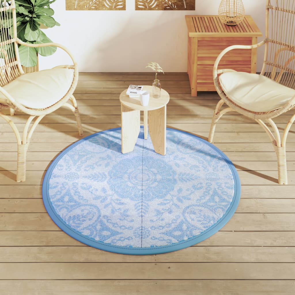 VidaXL Outdoor-Teppich Arakil ø120 cm Polypropylen Babyblau