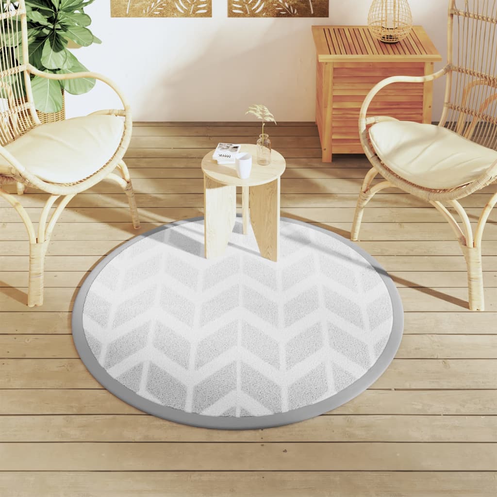 VidaXL Outdoor-Teppich Arakil ø120 cm PP grau