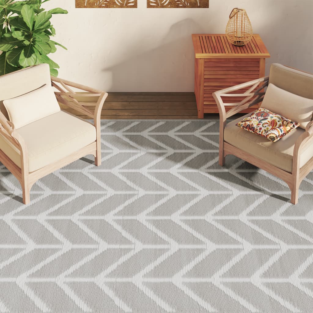 VidaXL Outdoor-Teppich Arakil 190x290 cm PP Grau