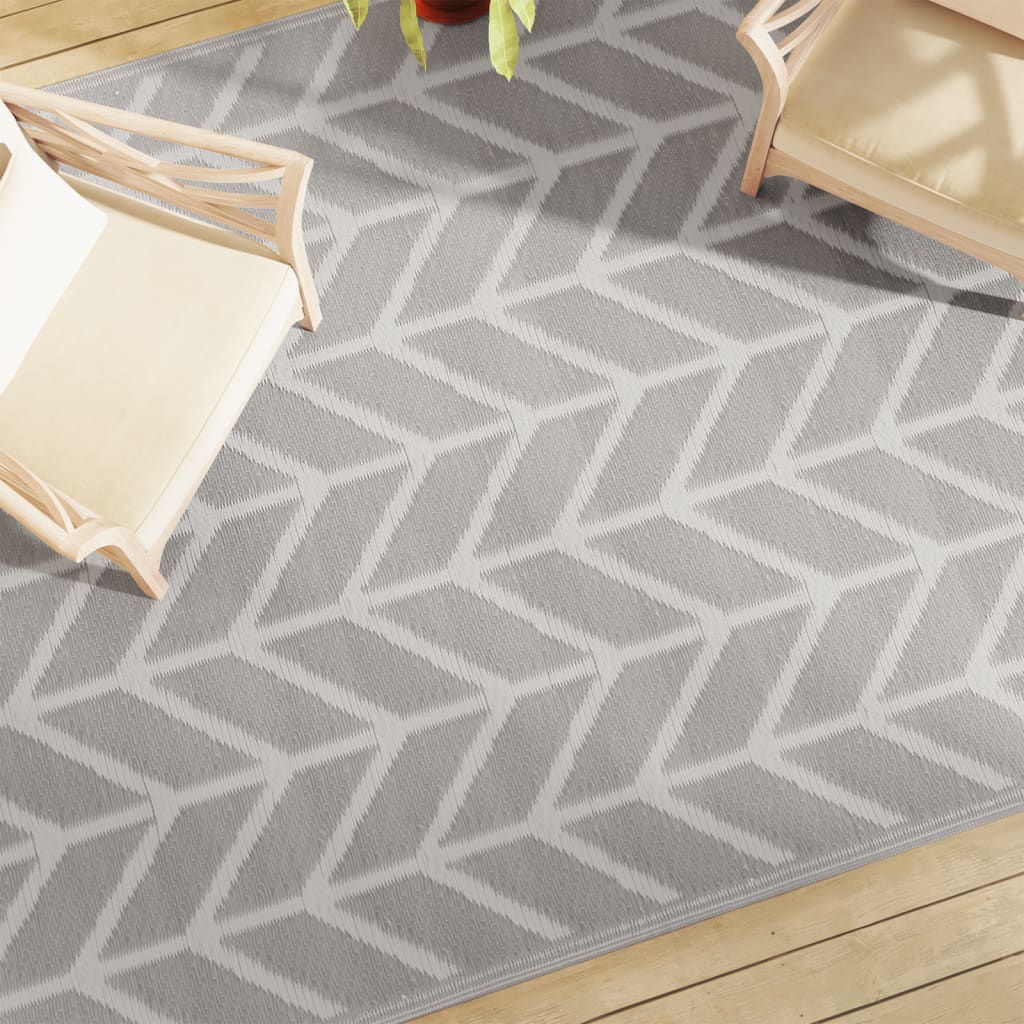 VidaXL Outdoor-Teppich Arakil 190x290 cm PP Grau