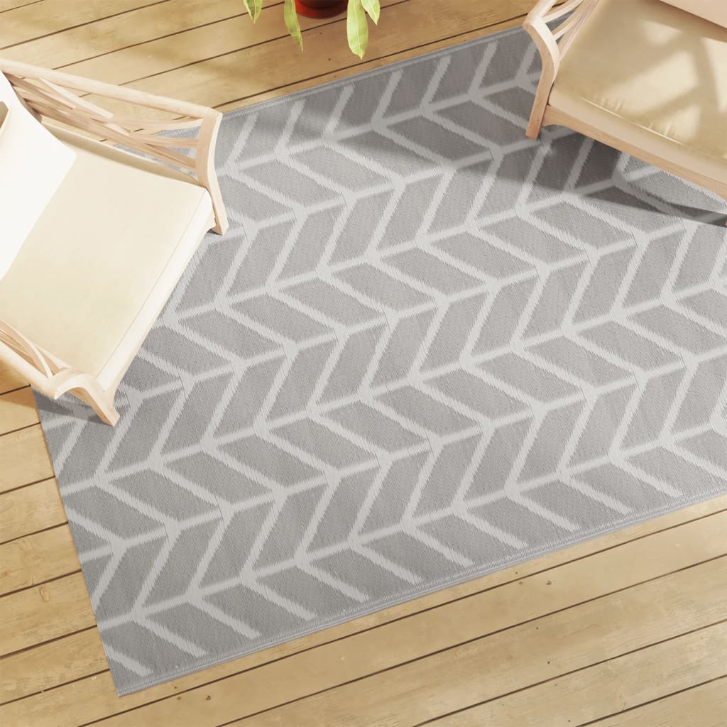 VidaXL Outdoor-Teppich Arakil 140x200 cm PP Grau