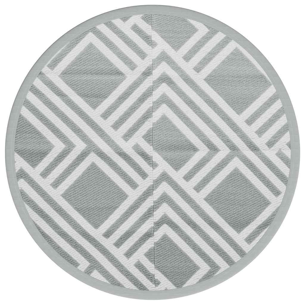 VidaXL Outdoor-Teppich Arakil ø120 cm Polypropylen Grau