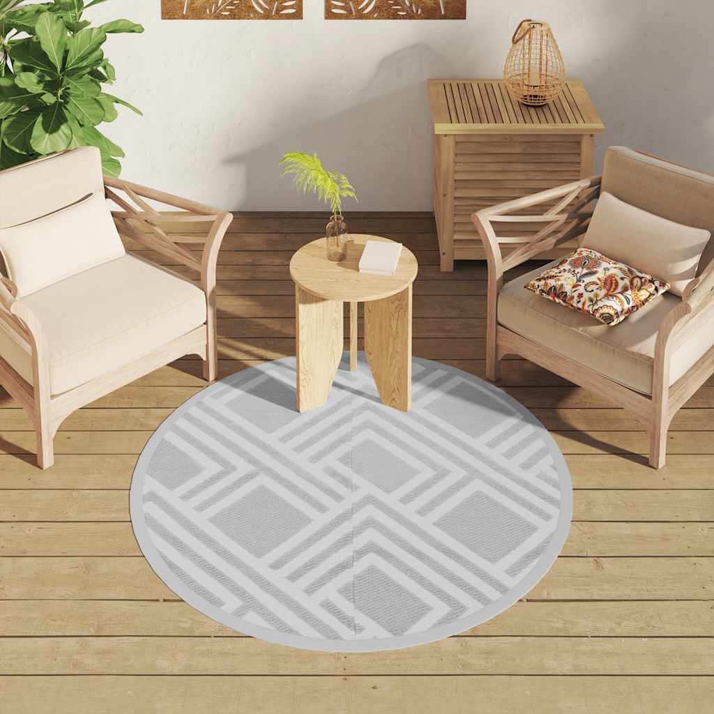 VidaXL Outdoor-Teppich Arakil ø120 cm Polypropylen Grau