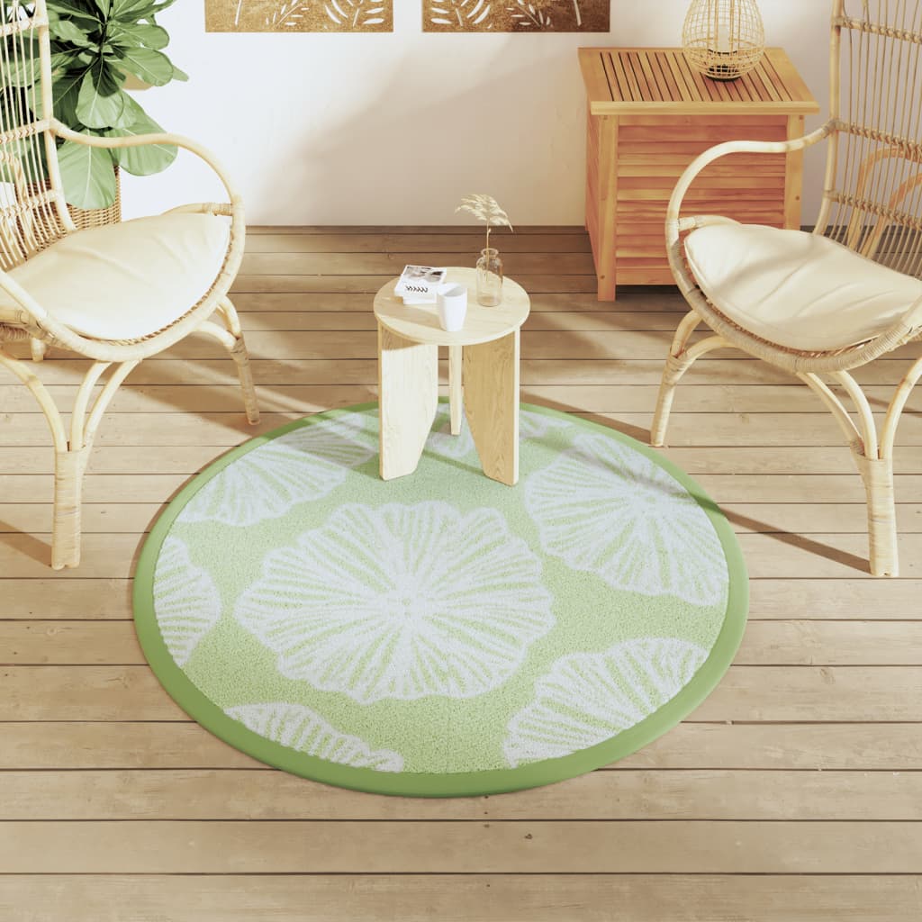 VidaXL Outdoor-Teppich Arakil ø120 cm Polypropylen Grün