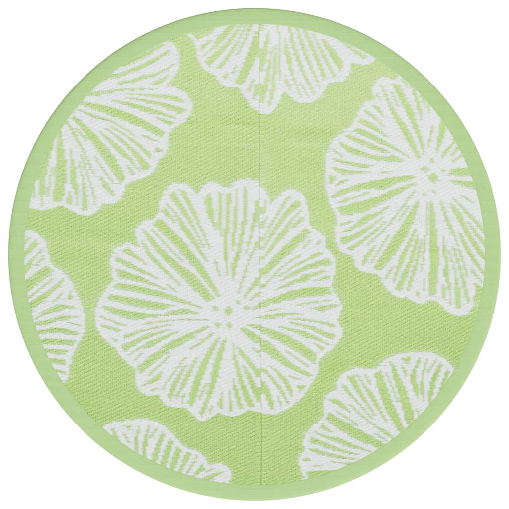VidaXL Outdoor-Teppich Arakil ø 200 cm Polypropylen grün