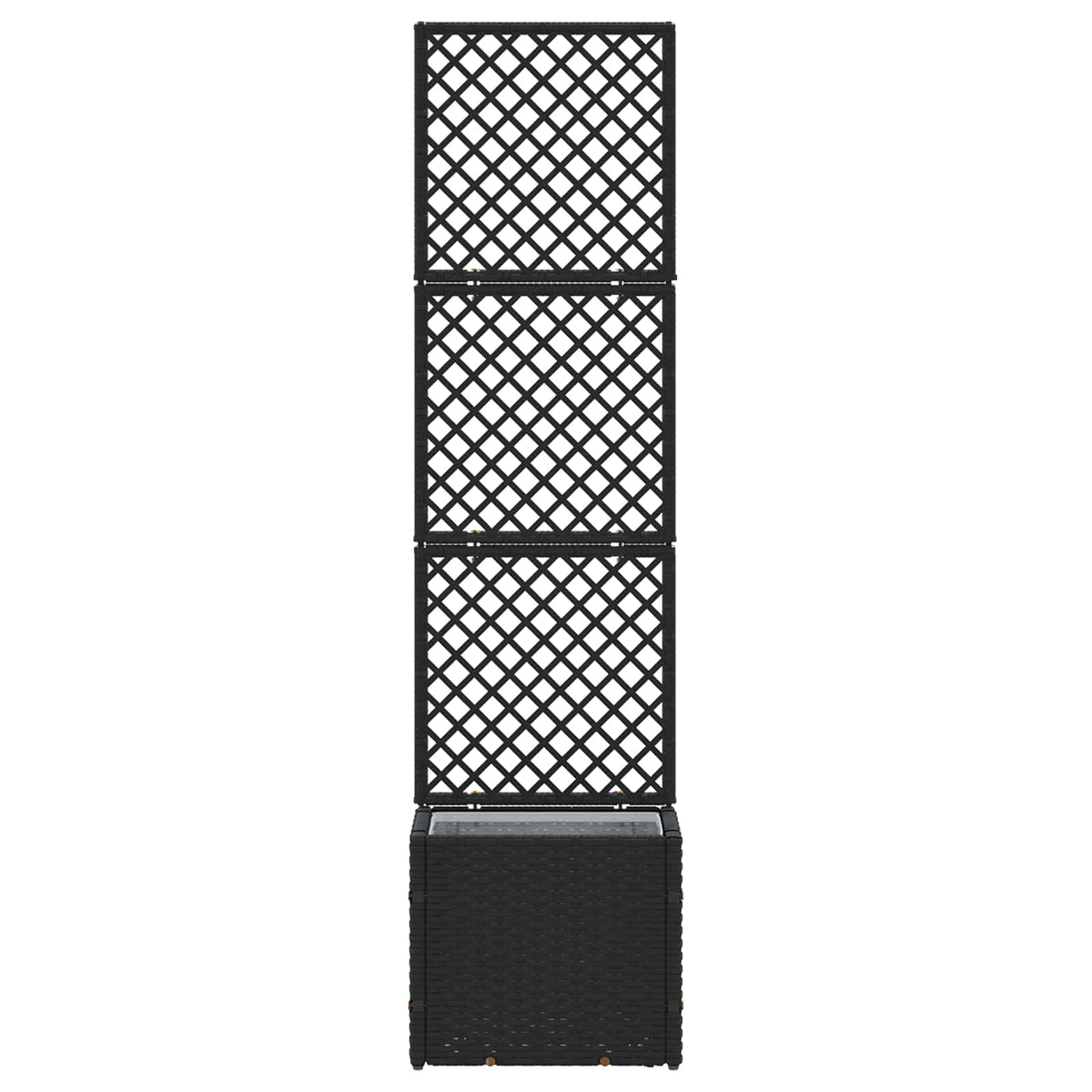 Vidaxl tuin trellis planter zwart 35 x 30 x 135 cm metaal