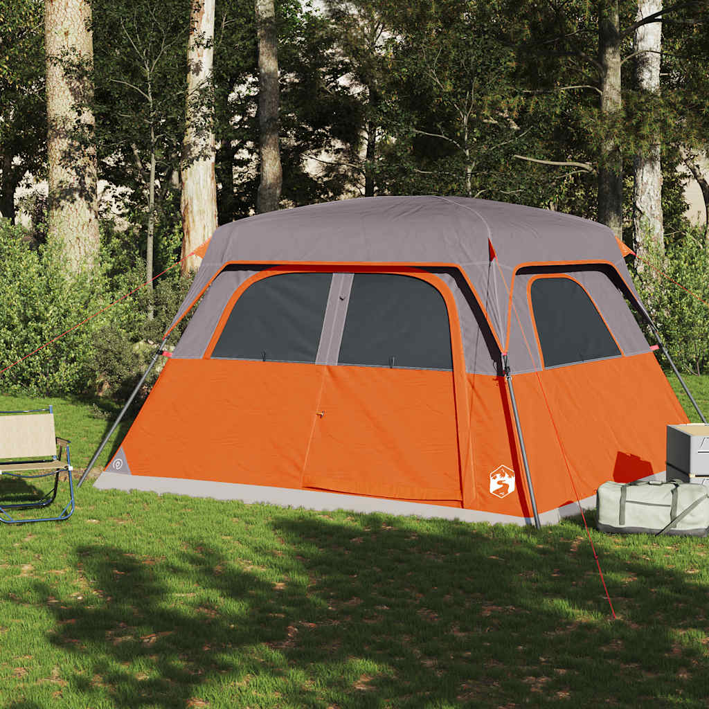 Vidaxl Family 6-Persons wasserdichtes Grau und Orange