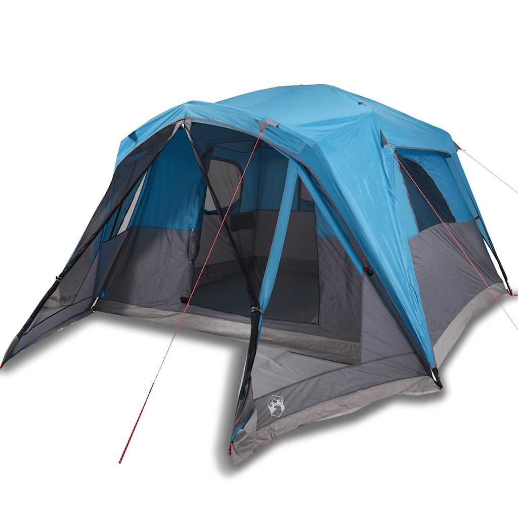 Vidaxl Familie mit Markise, 6 Personen, wasserdicht, blau