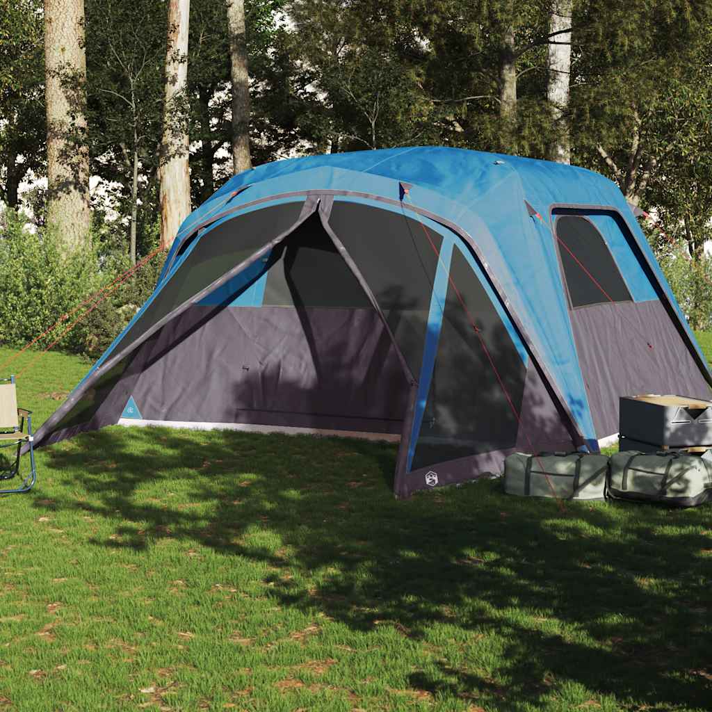 Vidaxl Familie mit Markise, 6 Personen, wasserdicht, blau
