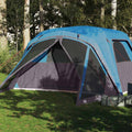 Vidaxl Familie mit Markise, 6 Personen, wasserdicht, blau